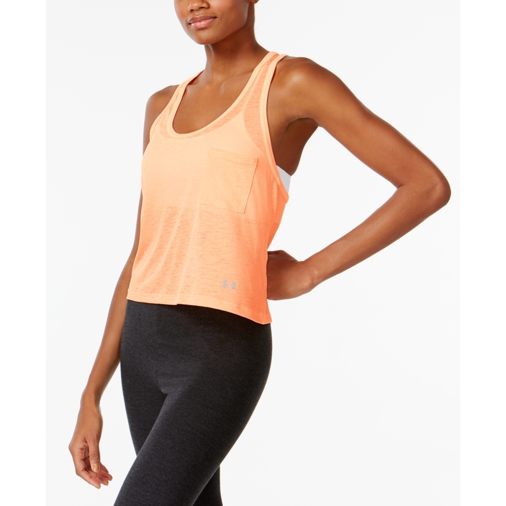 Under Armour Womens Tech Slub Shorty Tank Top Size XL Color Playful Peach